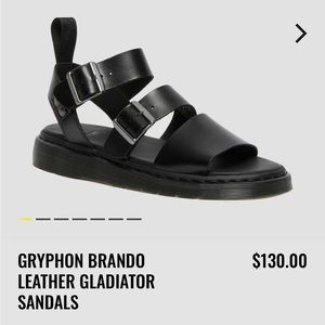 Dr. Marten’s Gryphon Brando Black Leather Sandals
